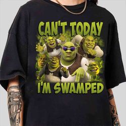 Can't Today I'm Swamped Shrek 90s Comfort Colors Shirt, Shrek Fiona Princess Shirt, Disney