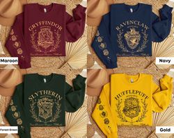 Vintage Wizard House Sweatshirts, Hogwarts House Sweatshirt, HP Wizard School Shirt, Magic