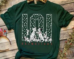 Disney 101 Dalmatians Squad Group Shot Big Logo Shirt, Magic Kingdom Holiday Trip Unisex T