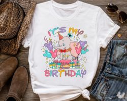 Disney Cute Dumbo Custom Presents Its My Birthday Shirt, Magic Kingdom Holiday Trip Unise
