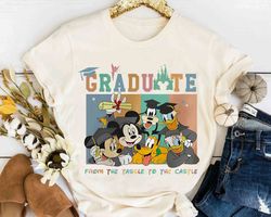 Disney Graduate Mickey Mouse and Friends Happy Grad Shirt, Magic Kingdom Holiday Unisex T-