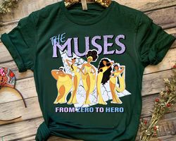 Disney Hercules Diva The Muses Zero to Hero Retro Shirt, Disneyland WDW Holiday Unisex T-s