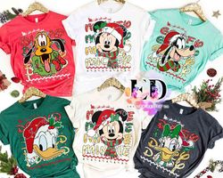 Disney Mickey and Friends Christmas Family Matching Shirt, Custom All Characters Disneylan