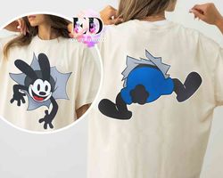 Disney Oswald The Lucky Rabbit Portrait 2 Side T-Shirt, Epic Mickey Tee, WDW Magic Kingdom