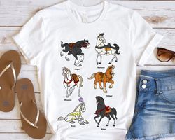 Disney Princess Horses T-Shirt Photo Unisex Adult T-shirt Kid shirt Gift for Birthday Hood
