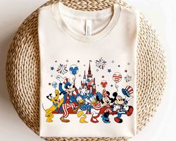 Mickey Mouse, Friends Custom 4th Of July Retro Shirt, Disney Independence Day Tee,  WDW M