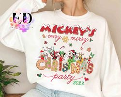 Mickeys Very Merry Christmas Party 2024 Shirt, Disney Santa Mickey And Minnie Custom Tee,