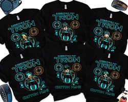 Personalized Disney Mickey Mouse, Friends Tron Lightcycle Run Ride Family Matching Shirt,