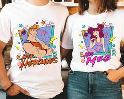 Retro 90s Disney Couples His Meg And Her Hercules T-shirt, Hercules Characters Valentines
