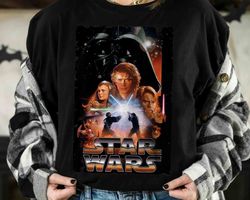 Star Wars Revenge Of The Sith Movie Poster Graphic T-Shirt Unisex Adult T-shirt Kid shirt