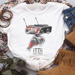 Vintage Star Wars Jedi BD-1 Portrait Shirt, Galaxy Edge Holiday Trip Unisex T-shirt Family