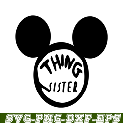 Mickey Thing Sister SVG, Dr Seuss SVG, Cat in the Hat SVG DS104122386