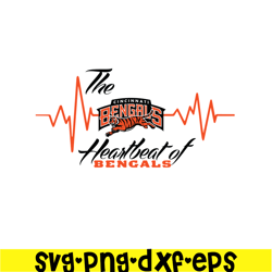 Heartbeat For Bengals SVG PNG EPS, National Football League SVG, NFL Lover SVG