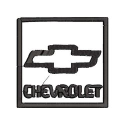 Logo Chevrolet Black Embroidery File Logo Car Embroidery Digitizing