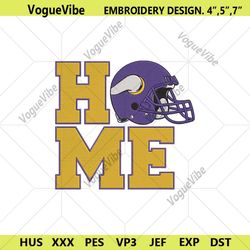 Minnesota Vikings Home Helmet Embroidery Design Download File