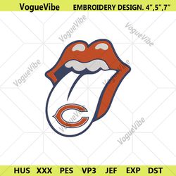 Rolling Stone Logo Chicago Bears Embroidery Design Download File