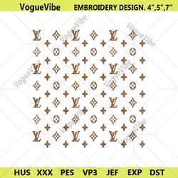 Louis Vuitton Logo Brown Template Embroidery Design Download File
