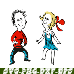 The Boy And Sally SVG, Dr Seuss SVG, Cat in the Hat SVG DS205122308