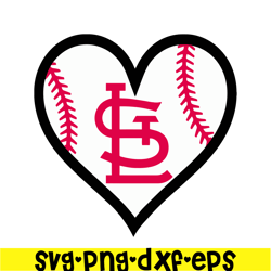St. Louis Cardinals The Heart SVG, Major League Baseball SVG, Baseball SVG MLB2041223109