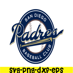 The Blue Logo Of San Diego Padres SVG, Major League Baseball SVG, Baseball SVG MLB204122374
