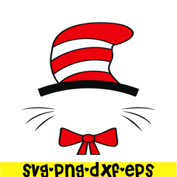 Cat in the hat Monogram SVG, Dr Seuss SVG, Cat in the Hat SVG DS105122301