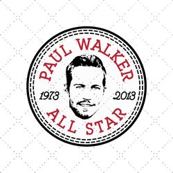 Paul Walker All Star Converse Logo 1973 2013 Svg