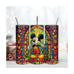 20Oz Disney Mouse Stained Glass Wrap Tumbler Design Download Files