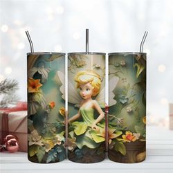 Tinker Bell In The Forest Wrap Tumbler, Disney Princess 20oz Wrap, Tumbler Design Download File