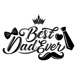 Best Dad Ever Svg, Fathers Day Svg, Dad Svg, Beard Svg, Heart Svg, Crown Svg, Tie Svg, Best Dad Svg, King Svg, Father Sv