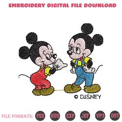 Little Mickey Brotherhood Embroidery Design Download