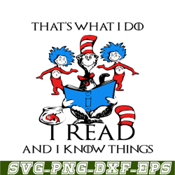 Cat in the hat reading rab SVG, Dr Seuss SVG, Cat In The Hat SVG DS105122342