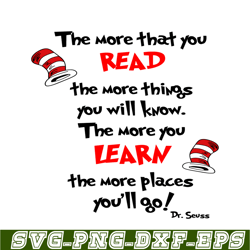 Read And Learn Quote SVG, Dr Seuss SVG, Dr Seuss Quotes SVG DS2051223294