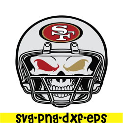 San Francisco 49ers Helmet Skull SVG PNG DXF, Football Team SVG, NFL Lovers SVG NFL2291123170
