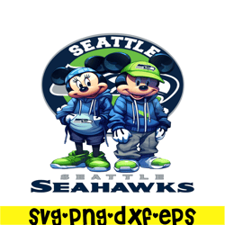 Mickey Seahawks PNG, Football Team PNG, NFL PNG