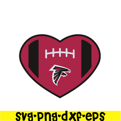 Heart For Atlanta Falcons SVG PNG EPS, NFL Team SVG, National Football League SVG