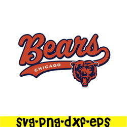 Bear Chicago Logo SVG PNG EPS, National Football League SVG, NFL Lover SVG