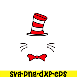 Dr Seuss Hat SVG, Dr Seuss SVG, Cat In The Hat SVG DS104122310