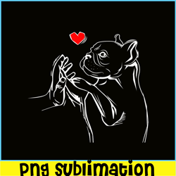 French Bulldog Love PNG, French Dog Artwork PNG, Bulldog Mascot PNG