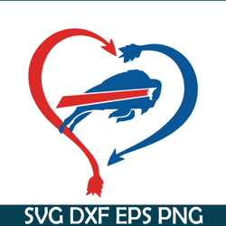 Bill The Love Heart PNG DXF EPS, Football Team PNG, NFL Lovers PNG NFL229112379