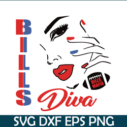 Bills Diva SVG PNG DXF EPS, Football Team SVG, NFL Lovers SVG NFL229112384