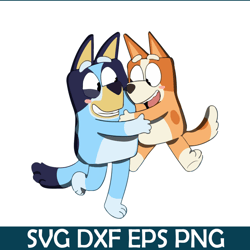 Cute Bluey Siblings SVG PNG PDF