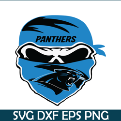 Panthers The Masked Skull SVG PNG DXF EPS, Football Team SVG, NFL Lovers SVG