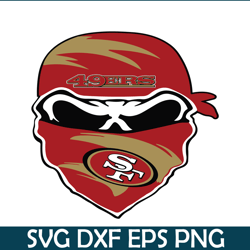 San Francisco 49ers The Masked Skull SVG PNG DXF EPS, Football Team SVG, NFL Lovers SVG NFL2291123173