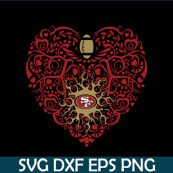 San Francisco 49ers In The Heart PNG DXF EPS, Football Team PNG, NFL Lovers PNG NFL2291123183