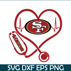 San Francisco 49ers Heartbeat SVG PNG DXF EPS, Football Team SVG, NFL Lovers SVG NFL2291123189