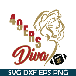 San Francisco 49ers Diva PNG DXF EPS, Football Team PNG, NFL Lovers PNG NFL2291123194