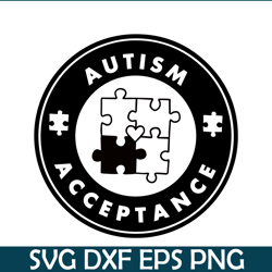 Autism Acceptance SVG, Starbucks SVG, Starbucks Logo SVG STB108122301