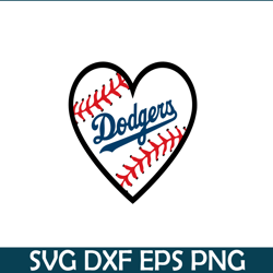 Los Angeles Dodgers Heart SVG, Major League Baseball SVG, MLB Lovers SVG MLB011223134