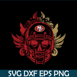 San Francisco 49ers Red Skull PNG DXF EPS, Football Team PNG, NFL Lovers PNG NFL2291123182