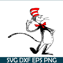 The Cat With His Red Hat SVG, Dr Seuss SVG, Cat In The Hat SVG DS205122332